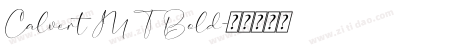 Calvert MT Bold字体转换